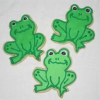 Frogs No Fail Sugar cookies, Antonia's Royal Icing. I enjoyed making these. I had the cutter for over a year but couldn't figure out...