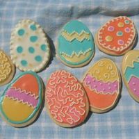 Easter Eggs No Fail cookies, Toba Garrett's icing and Color Flow for detail.