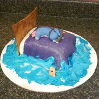 Eyeore Sleeping And Fishing I made this cake for my sister's birthday. Her favorite things are sleeping, eyeore, and fishing. So I decided to incorporate all...