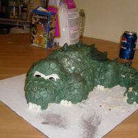 Dragon Cake I did a trail run of this cake,because I am doing this for my friend's wedding. It's his groom cake.