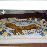 Keystone Oaks Golden Eagle Retirement I was asked by the Kestone Oaks teachers to create a cake for a number of teachers who were retiring and they wanted the eagle drawn on...