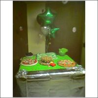 Pizza, Music Cake,burger Too!! had to show off our cake table i did for my sister's birthday!!it turned out really well :)