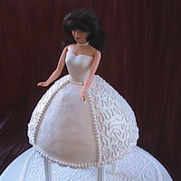 Quinceanera All BC frosting except for the fondant bodice