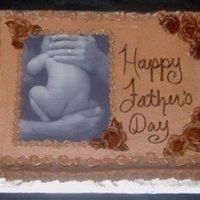 Father's Day Cake... Chocolate Buttercream with buttercream roses and edible image.