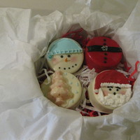Christmas Oreos christmas oreos, hand decorated