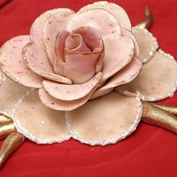 Close Up Carmen Cake blood on rose & thorns on Carmen cake