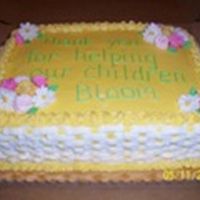 Teacher Appreciation Cake This cake is a butter cake with caramel/buttercream frosting.