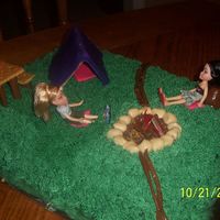 Bratz Birthday My daughter wanted a Bratz cake with them camping.