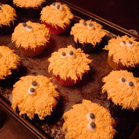 Monster Cupcakes Made these monster cuppies for my husband to take to work for one of his co-workers birthday. Thanks to CC for the idea! All buttercream...