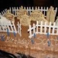Cemetery Cake I made this birthday cake for my brother -in-law who is involved with paranormal investigations.