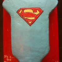 Superhero Onesie This is a cake i made for my best friend's baby shower. Her nursery theme is superheros and her hubby's fav is superman. I got my...