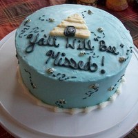 Farewell Bee Hive Cake White cake with lemon filling and decorated all in buttercream.