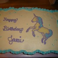 Unicorn Cupcake Cake Unicorn is a FBCT. All Buttercream.