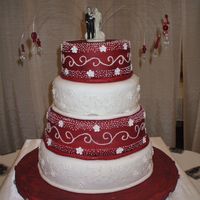 My Wedding Cake Here is the wedding cake that I made for my own wedding. With the exception of a few spots of buckling fondant, I'm pretty happy with...