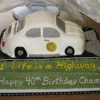 Vw Bug This cake was for a guy who had a VW bug in high school