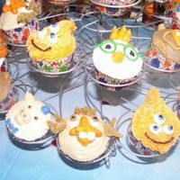 Chicken Little Cupcakes These are cupcakes that I did for my son's 5th birthday. The characters are all from the Disney Movie, Chicken Little- namely, Chicken...