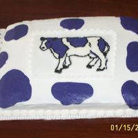 Purple Cow - Dare To Be Different! I made this cake for my husband to take to work. His staff are reading "Purple Cow: Transform Your Business by Being Remarkable"...