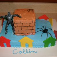 Black Spiderman This cake is for my grandson's 8th birthday. The cake is white cake with buttercream icing. It was a hit at the party.