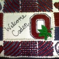 Quilted Cake This was a torted half-sheet, yellow poundcake with buttercream icing. Inspiration from all the quilt cakes here on CC. It took me FOREVER...