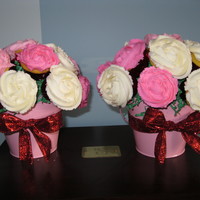 Cupcake Bouquet Made these for Valentine's party at my son's school. I need to work on my roses - the buttercream kept tearing.