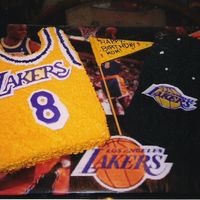 Laker_Fan.jpg I made these cakes for my mothers birthday, she was a big laker fan