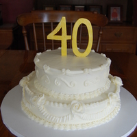 40Th This was a replica of the bottom 2 tiers of their original wedding cake.