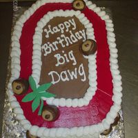 Buckeye Birthday Chocolate buckeye birthday cake for a true Ohio fan. Marble cake with chocolate buttercream and buckeye colors to accent. Fondant buckeye...