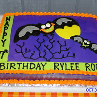 Batty Birthday! Made this for my daughter's halloween/birthday party. Fun , fun, fun.