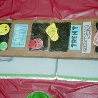 Skateboard Cake for my newphew's birthday. all the "stickers" are made of mmf