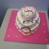 Birthday/valentines Day Cake Heart shaped WASC with BC ising. Talking hearts to accent.