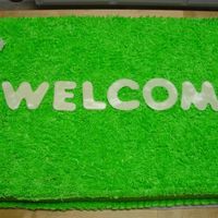 Welcome Mat Housewarming Cake buttercream with fondant accents/words