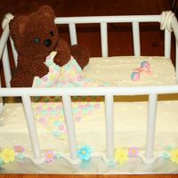 Baby Shower Baby Shower Cake Bear in crib