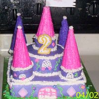 Castle Cake made this cake for my daughters second birthday, first cake i have decorated in about 8 years.