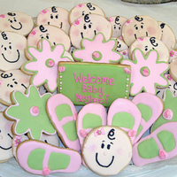 New Baby Girl Cookies Made a tray of cookies for a baby shower at church. TFL