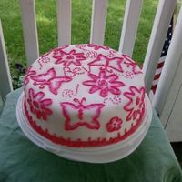 Butterflies This was a cake I made for my MIL , my first attempt at this technique, not so great but I'm working on it