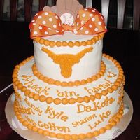 My Nephew's Baseball Team Cake my 4 year old nephew is on the "longhorns" peewee league baseball team. they are having their end of the season party this...