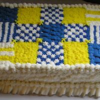 Thelma's Quilt Cake (B) second cake that I made for a lady's 90th birthday. All buttercream-