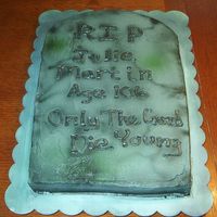 Tombstone Tombstone carved 1/2 sheet, airbrushed