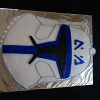 Clone Wars Rex This is a cake I did for a 5 year olds birthday. The cake is 12x18 carved to shape of head. Choc. cake with cream cheese frosting, fondant...