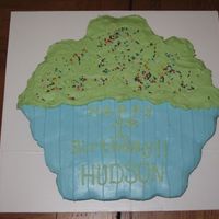 Ccc In Shape Of Cupcake 12 yellow and 12 chocolate to shape to cupcake. Frosted in BC with sprinkles