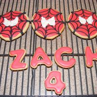 Spiderman Cookies These cookies were the goodies for his birthday party. The name went on his cake.