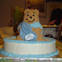 Classic Pooh Baby Shower Cake 