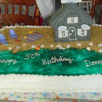 50Th Birthday Beach Cake 