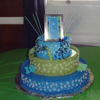 Sweet 16Th & 18Th Birthday For Brother & Sister... Needed to match cake to invitation.