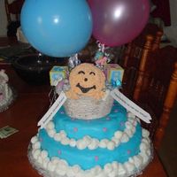 Shower Cake For Adopted Baby This cake was in the Wilton's 2002 yearbook.I have always wanted to try it. I did make some modifications to it due to time...