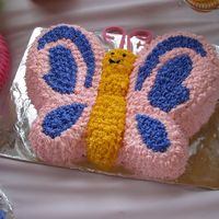 Pink Butterfly Cake I used the Wilton Butterfly pan for this cake. I made this for me little girls first birthday party. I also made a purple one, and a...