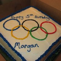 Olympic Theme Cake Bday boy loved the olympics I guess!