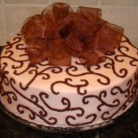 Pink And Brown Cake Idea taken from wilton/cakecentral.