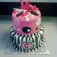 Sweet 16 Fondant accents, covered in buttercream