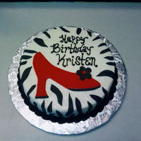 Red Shoe Buttercream and fondant